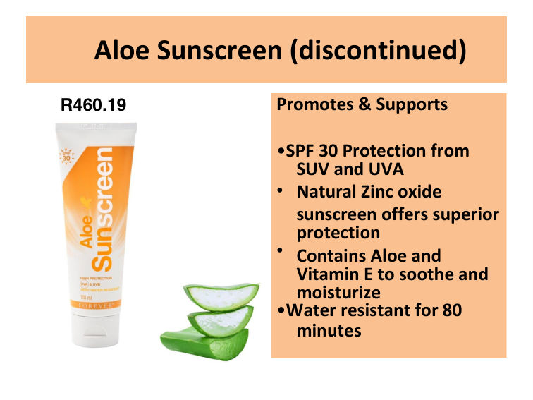 Aloe Sunscreen (discontinued)